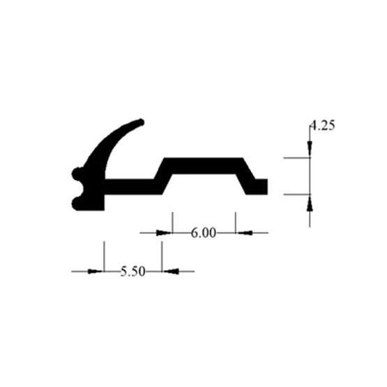 Gutter trim, light grey (Bailey type caravans)