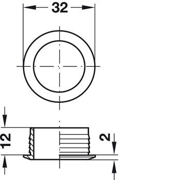 Hafele Rosette nickel for push button image 5