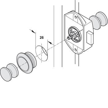 Hafele Rosette nickel for push button image 4