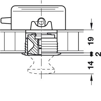 Hafele Rosette nickel for push button image 6
