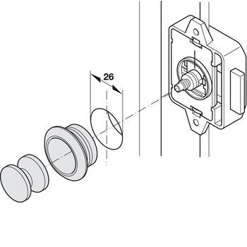 Hafele Rosette nickel for push button image 3