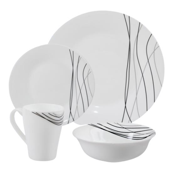 Horizon Streak - 16 Piece Opalware Dining Set