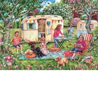 Gibsons Puzzle 'Caravan Chaos' – 1000 Teile, 49 X 68 Cm, Aus Recyceltem Karton