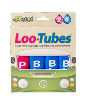 20 x Loo Tubes Toilet Sachets 6xBlue/2xPink