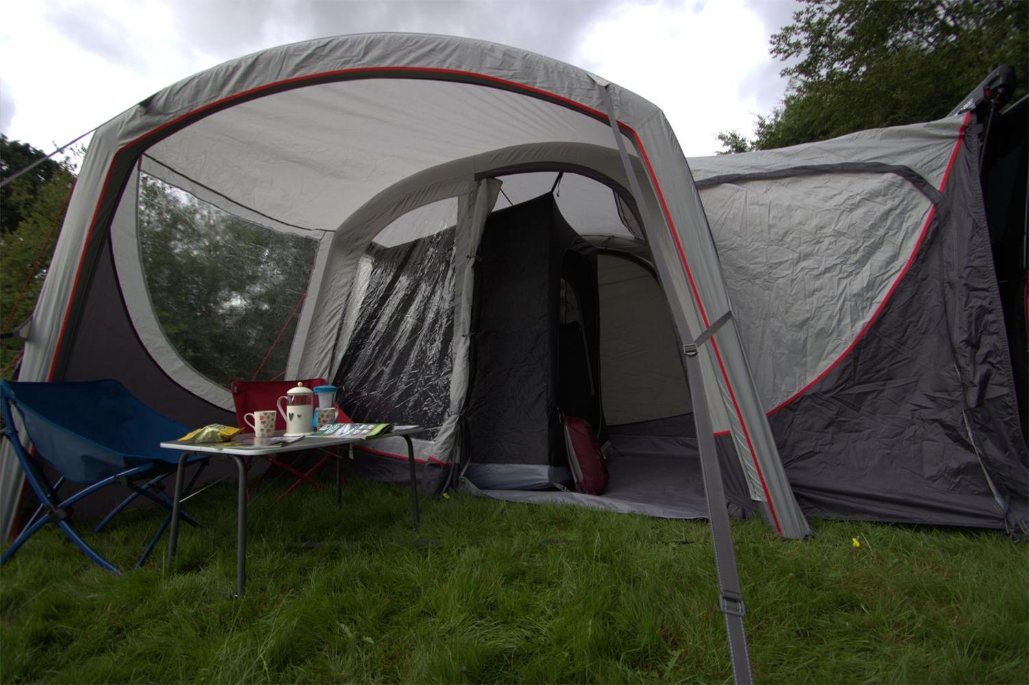 Create a private bedroom in the Vango Magra with the sports awning bedroom.