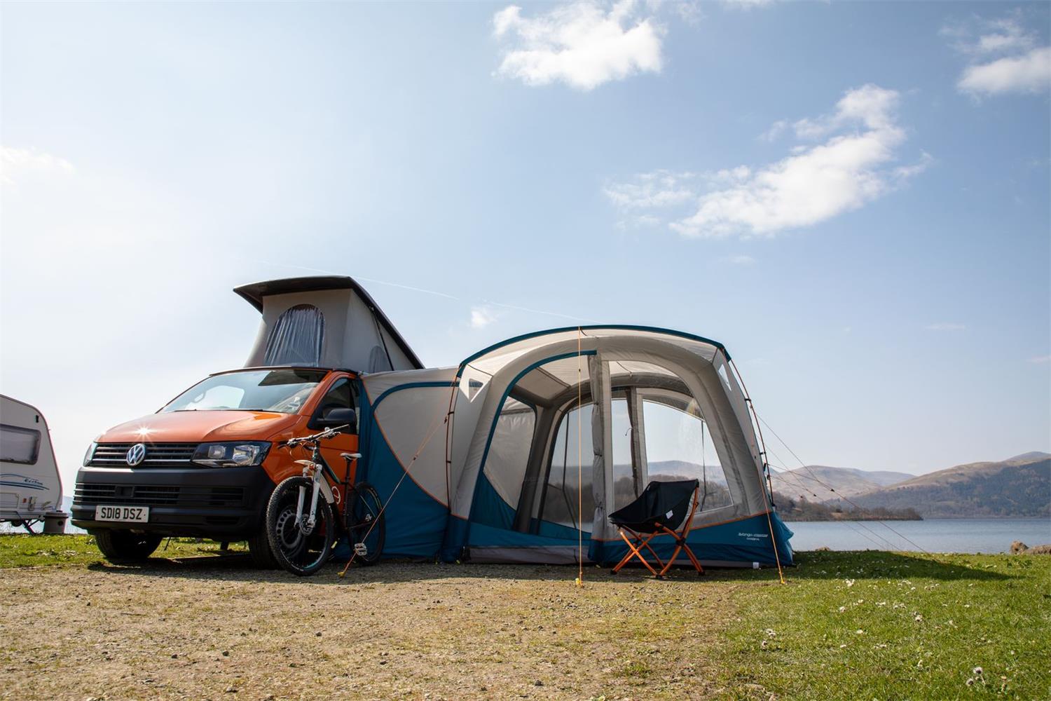 Relax and watch the hours go by in the Vango Magra VW driveaway awning.