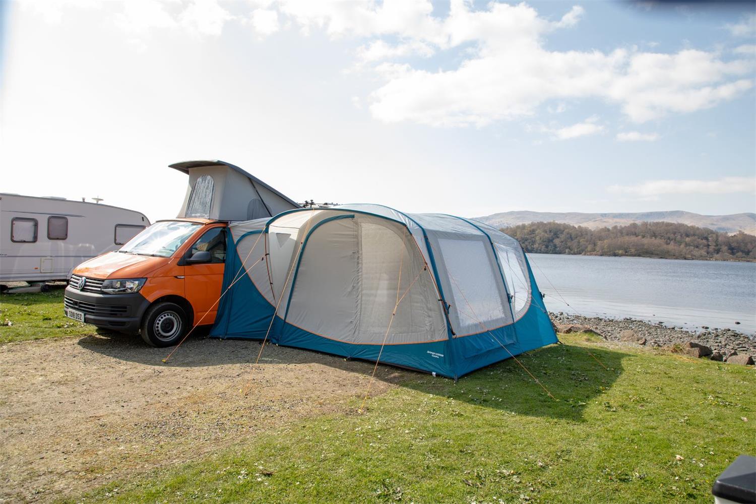 Relax and watch the hours go by in the Vango Magra VW driveaway awning.