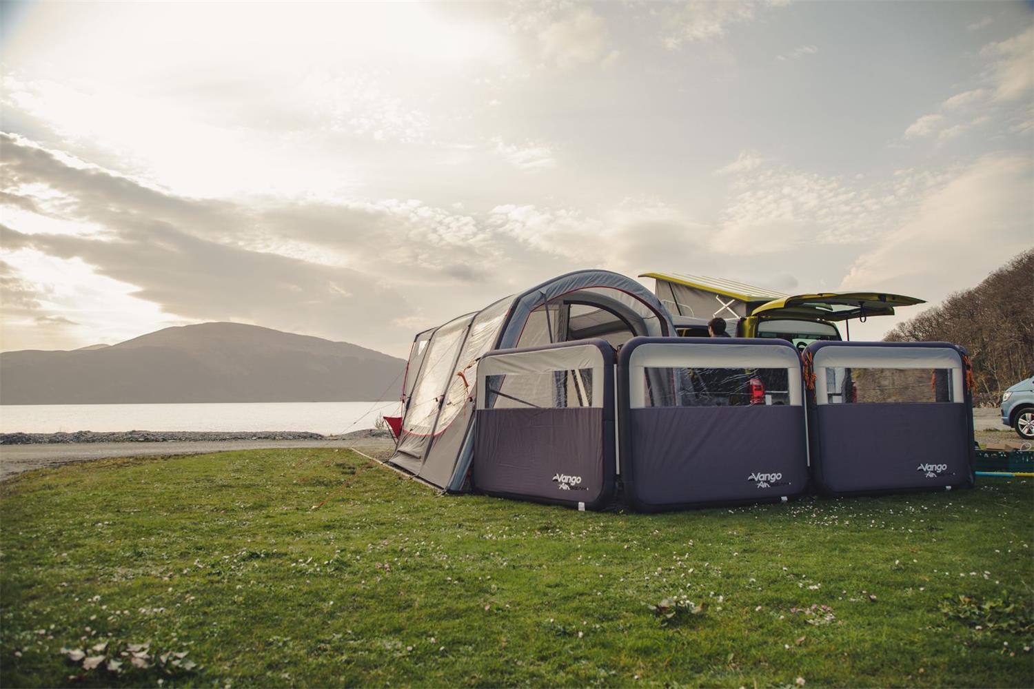 Watch the hours go by in style in the Vango Magra Sport VW driveaway awning.