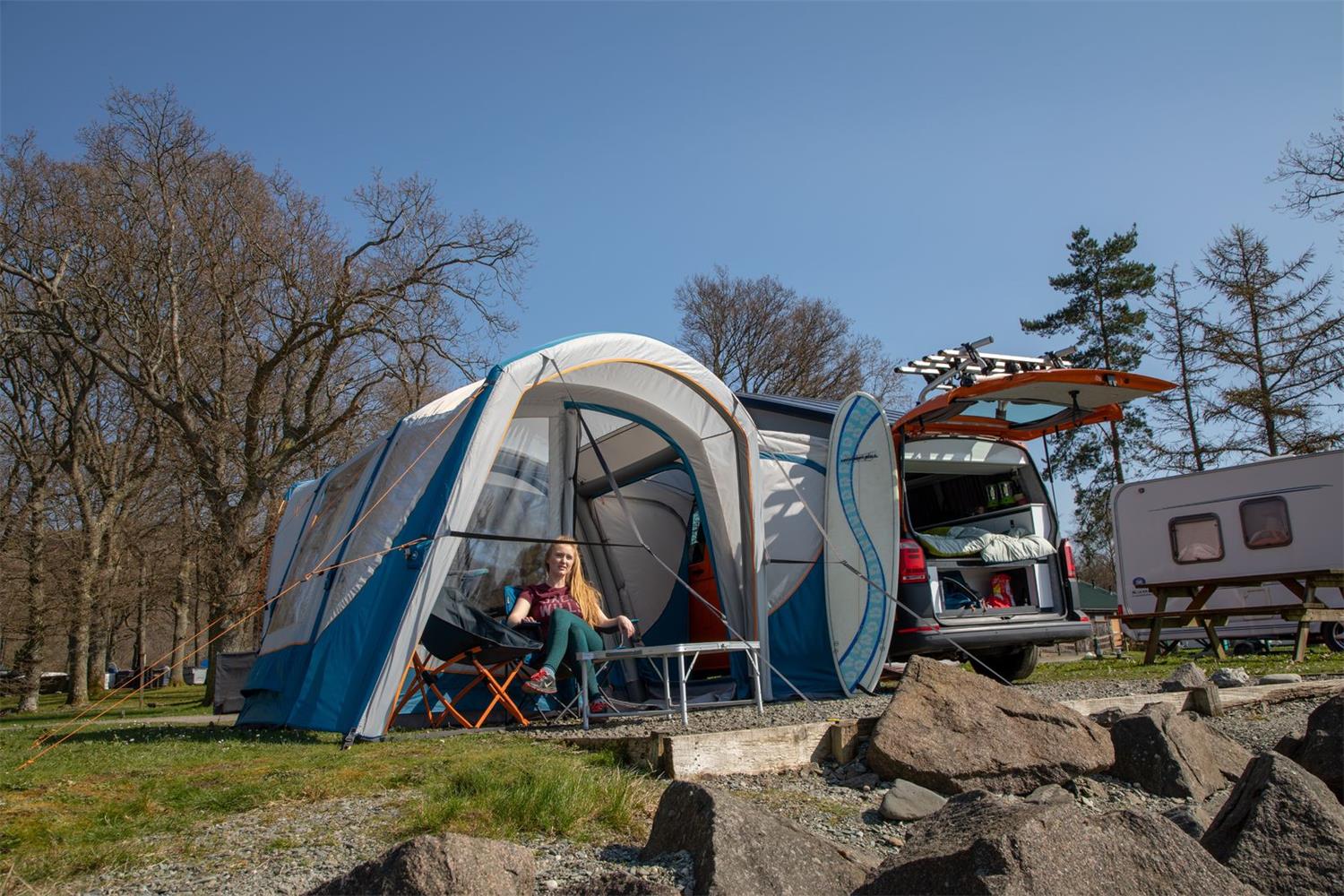 Create a versatile pitch with the Vango Magra Sport awning.