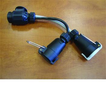 Milenco Adaptor Lead Twin Electrics (car 13pin, caravan twin 7pin)
