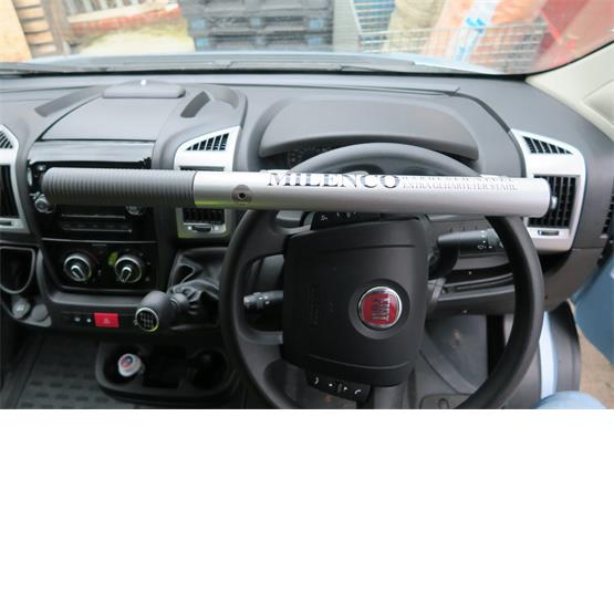 Milenco High Security Steering Wheel Lock + (Silver with Pads and Bag) image 2