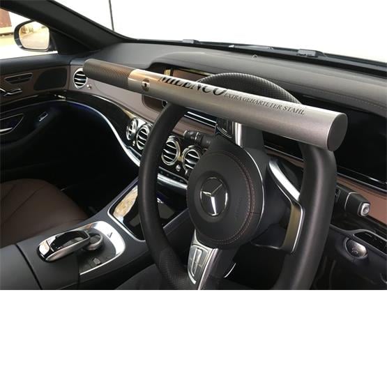 Milenco High Security Steering Wheel Lock + (Silver with Pads and Bag) image 1