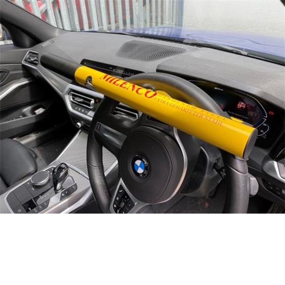 Milenco High Security Steering Wheel Lock + (Yellow with Pad and Bag)