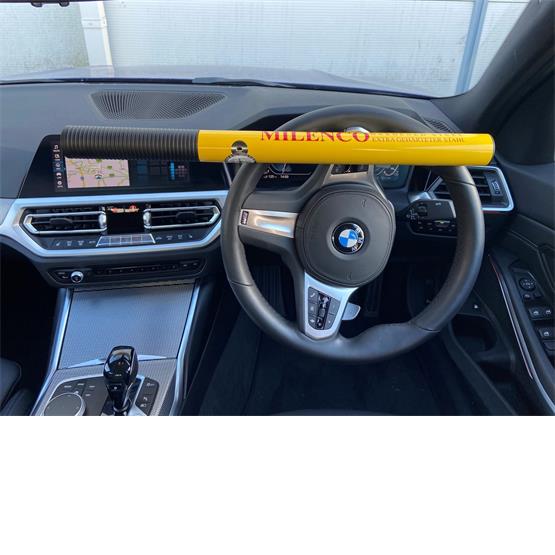Milenco High Security Steering Wheel Lock + (Yellow with Pad and Bag