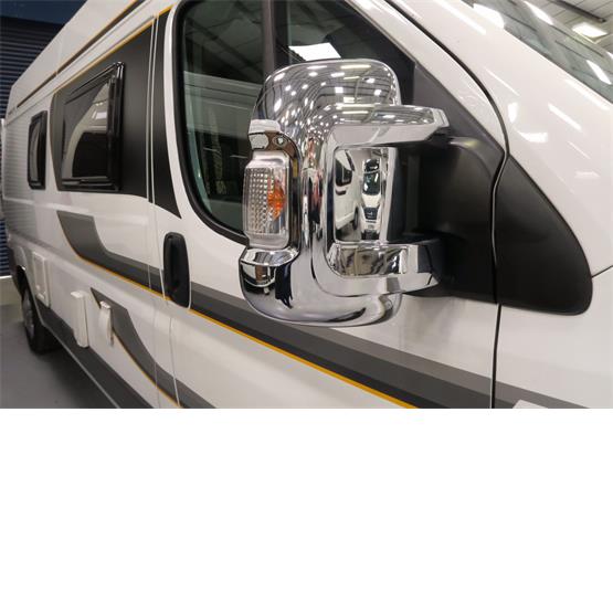 Milenco Motorhome Mirror Covers (Short Arm) Chrome Milenco Code