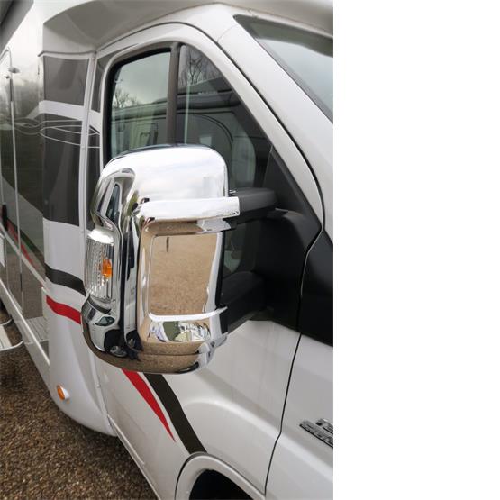 Milenco Motorhome Mirror Covers (Wide Arm) - Chrome image 8