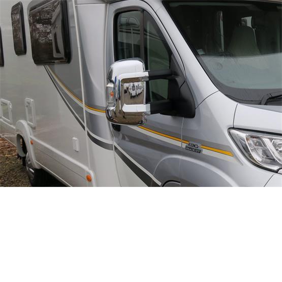 Milenco Motorhome Mirror Covers (Wide Arm) - Chrome image 6