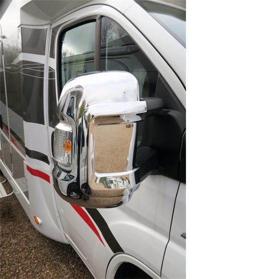 Milenco Motorhome Mirror Covers (Wide Arm) - Chrome image 10