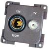 CBE 12V + TV Socket, Light Grey