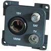 CBE Euro 12V + TV + Satellite Socket, Grey
