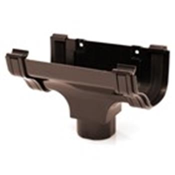 Ogee Downpipe Connector/Hopper in Brown