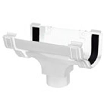 Ogee Downpipe Connector/Hopper in White