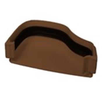 Ogee Guttering External Left Hand End Cap in Brown image 1