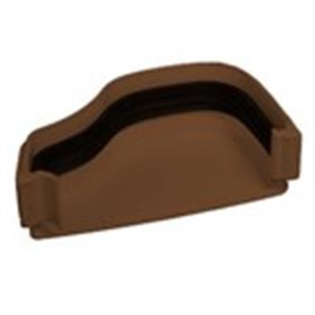 Ogee Guttering External Right Hand End Cap in Brown
