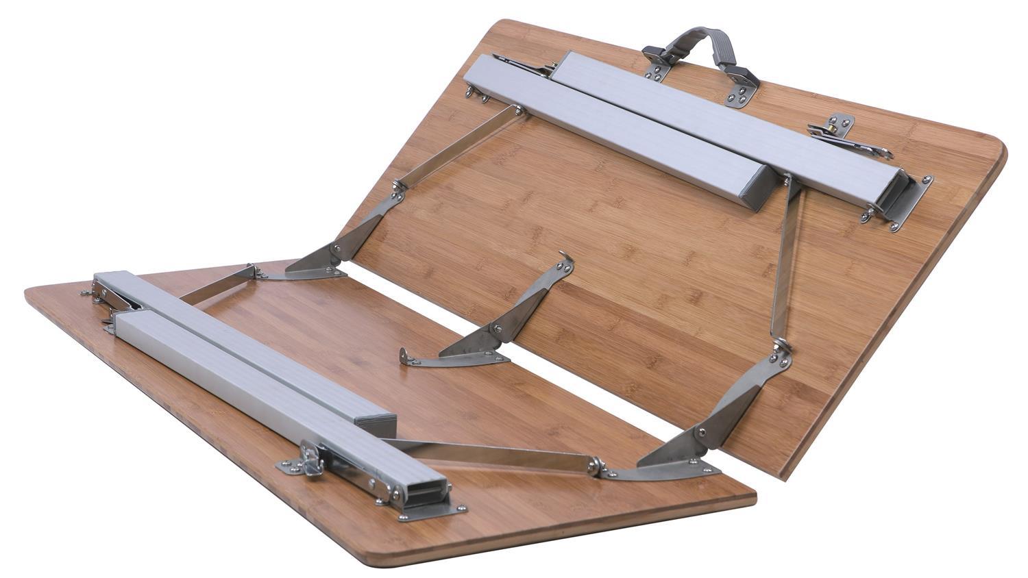 The Outwell Kamloops Camping Table folds down well