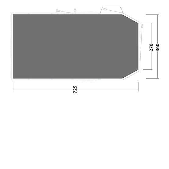 Outwell Knightdale 8PA Footprint w.toggle up front image 2