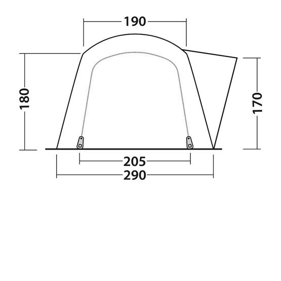 Outwell Nevada 4P Poled Tent (2022) image 10