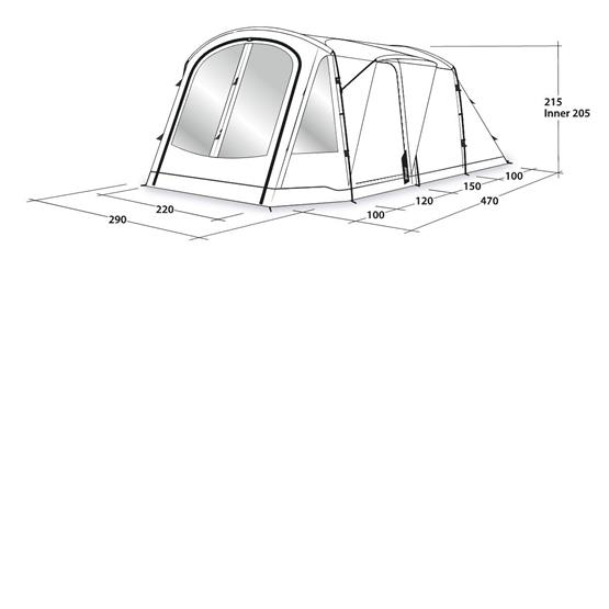 Outwell Nevada 4P Poled Tent (2022) image 12
