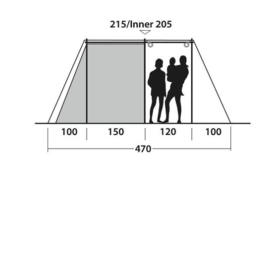 Outwell Nevada 4P Poled Tent (2022) image 9