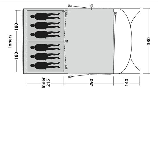 Outwell Greenwood 6 Person Poled Tent image 13