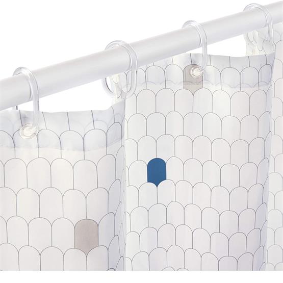 Rayen Shower Curtain White & Cells image 4
