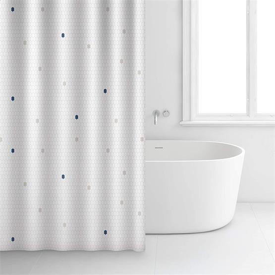 Rayen Shower Curtain White & Cells image 6