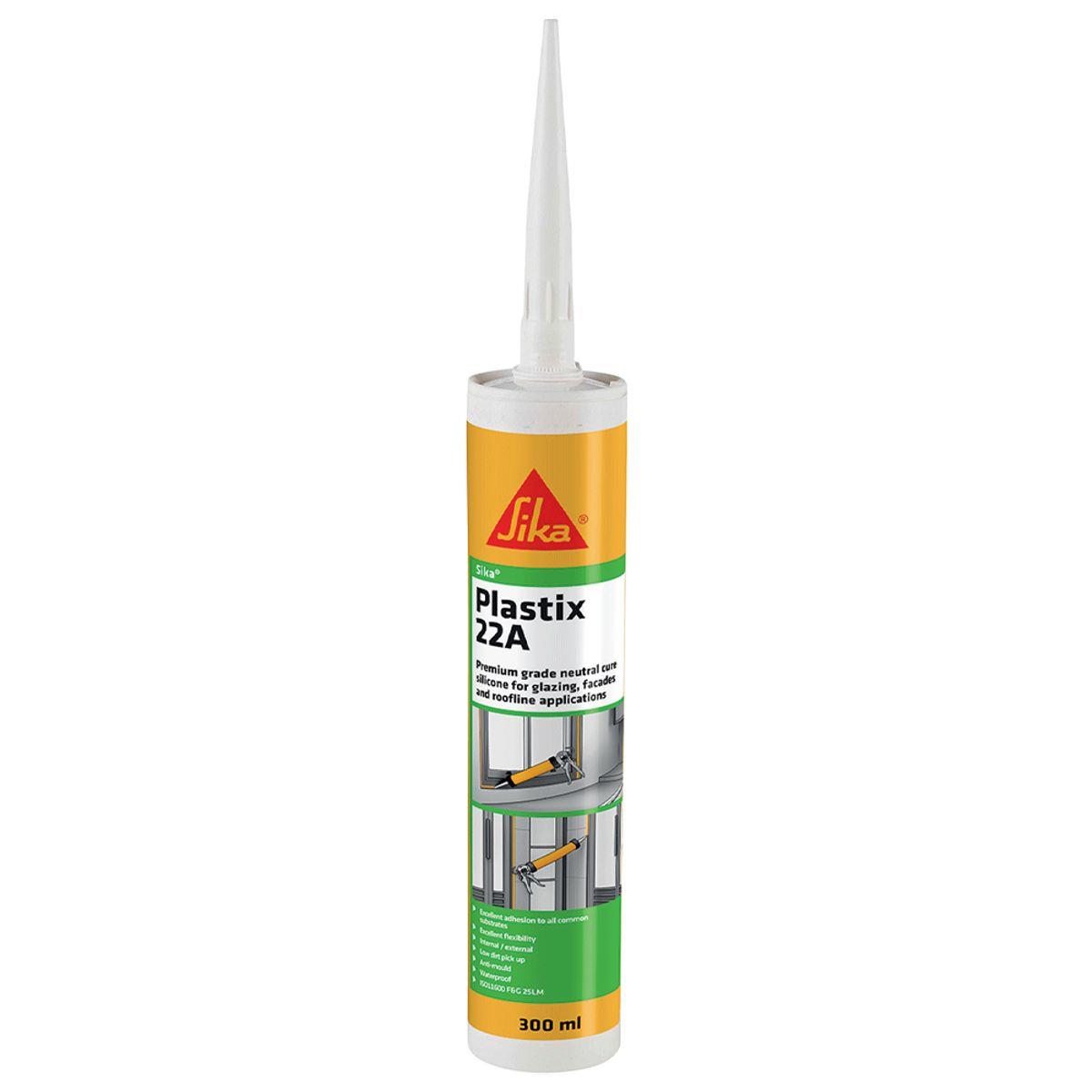Sika Plastix 22A Premium Grade Silicone Sealant 300ml Clear Campervan