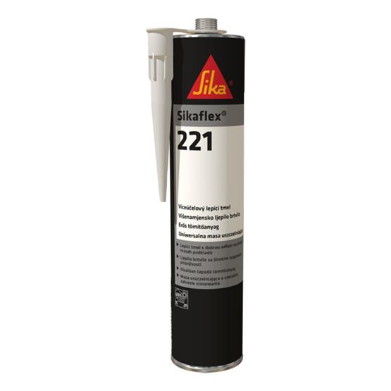 Sikaflex 221 Multipurpose Polyurethane Adhesive/Sealant 300ml Grey image 1