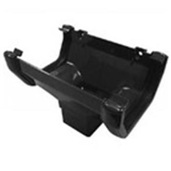 Square Line Downpipe Connector / Hopper in Black ( as used by Regal, Victory, ABI, Atlas, Swift and Others)