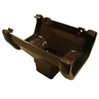 Square Line Downpipe Connector / Hopper in Brown ( as used by Regal, Victory, ABI, Atlas, Swift and Others)