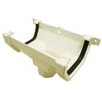 Square Line Downpipe Connector / Hopper in White ( as used by Regal, Victory, ABI, Atlas, Swift and Others)