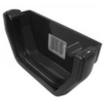 Square Line Gutter End Cap in Black (used by Regal, Victory, ABI, Atlas, Swift and others)