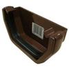 Square Line Gutter End Cap in Brown (used by Regal, Victory, ABI, Atlas, Swift and others) image 1
