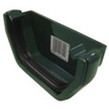 Square Line Gutter End Cap in Green (used by Regal, Victory, ABI, Atlas, Swift and others)