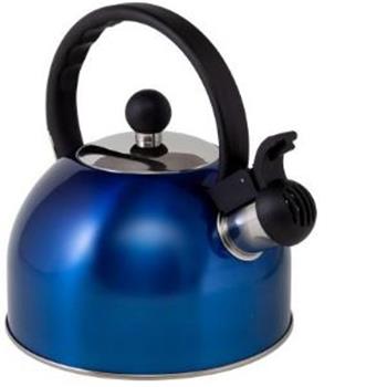 Blue Stainless Steel Whistling Kettle 1.5 Litre image 2