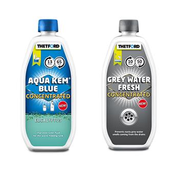 Thetford Motorhome Concentrate Duo Pack Aqua Kem Blue Eucalyptus/Grey Water Fresh