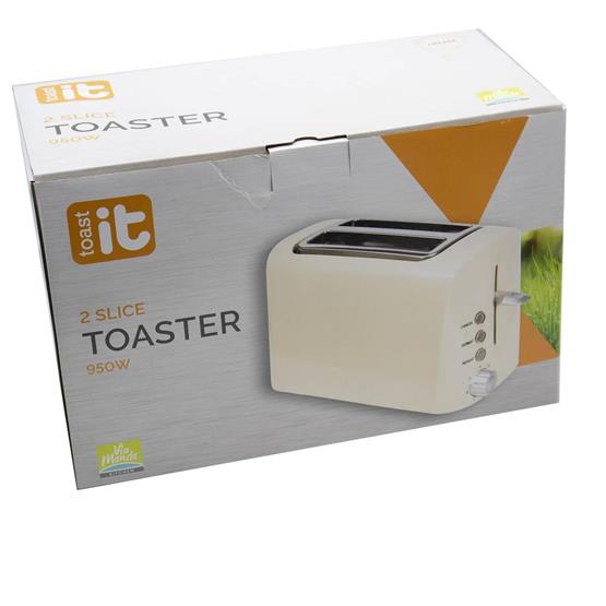 Via Mondo Toast IT Toaster 240V/950W Cream
