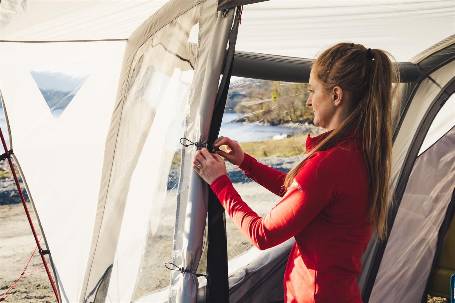 Relax and watch the hours go by in the Vango Tolga VW driveaway awning.