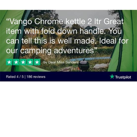 Vango 2L Stainless Steel kettle with folding handle image 4