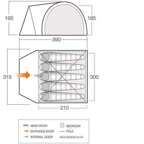 Vango Cragmor 500 Floorplan